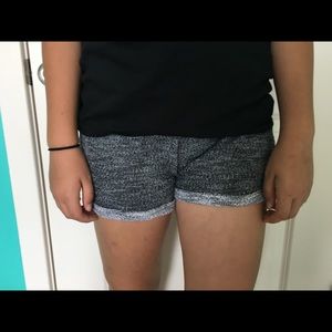 Gray knit shorts